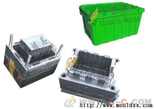 台州模具 青色精美周转箱模具 周转箱塑料模具